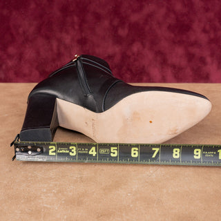 L'Agence Women Franci Black Leather Buckle Fashion Dressy Heel Boots sz 9.5