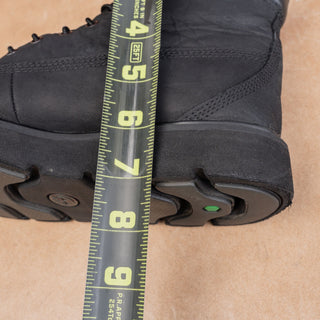 Timberland Women Black Nubuck Flat Comfort Lace-up Combat Boots sz 7.5