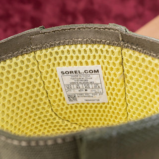 Sorel Women Joan Rain Wedge Chelsea Green Rubber Slip-on Ankle Boots size 10.5