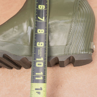 Sorel Women Joan Rain Wedge Chelsea Green Rubber Slip-on Ankle Boots size 10.5