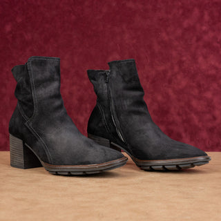 Paul Green Women Jules Fashion Western Black Suede Bootie Boots 9US 6.5UK