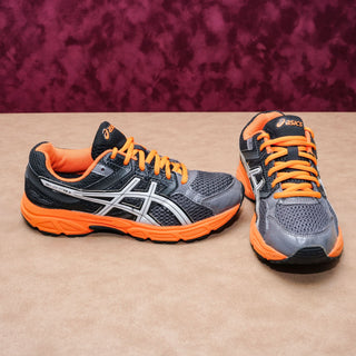 Asics Unisex Gel Contend 3 Orange Fabric Lace-up Running Sneakers W8 M5.5