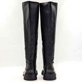 Vince Women Rune Black Leather Waterproof Riding Knee Boots size 7US EUR37