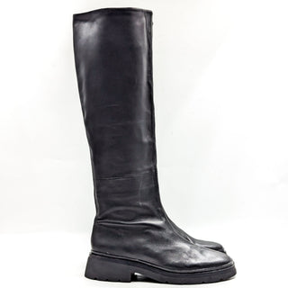 Vince Women Rune Black Leather Waterproof Riding Knee Boots size 7US EUR37