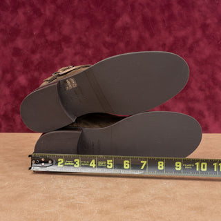Aquatalia Women Nellie Dark Green Suede Zip Moto Fashion Ankle Boots sz 6.5