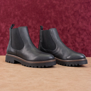 Caslon Women Miller Black Leather Water Resistant Chelsea Boots Sz 13M