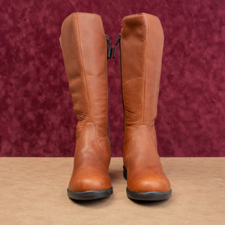 Baffin Women Cambridge Waterproof Brown Leather Zip Stretch Riding Boots sz 6