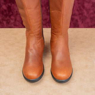 Baffin Women Cambridge Waterproof Brown Leather Zip Stretch Riding Boots sz 6