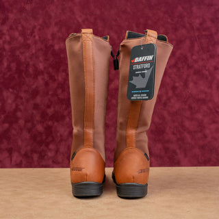 Baffin Women Cambridge Waterproof Brown Leather Zip Stretch Riding Boots sz 6