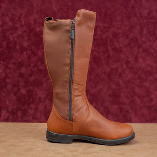 Baffin Women Cambridge Waterproof Brown Leather Zip Stretch Riding Boots sz 6