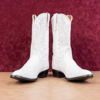 Shyanne Women Blanca White Leather Cowboy Western Mid Boots sz 11