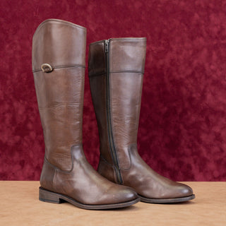 Frye Women Melissa DRing Dark Brown Leather Zip Riding Equestrian Boots sz 7