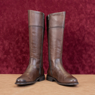 Frye Women Melissa DRing Dark Brown Leather Zip Riding Equestrian Boots sz 7