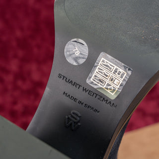 Stuart Weitzman Women Bethany Black Suede Square Toe Zip Fashion Boots sz 7