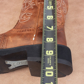 Ariat Women Fatbaby Brown Leather Slip-on Western Cowboy Boots sz 7