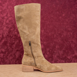 Vince Camuto Women Tan Leather Classic Riding Pointy Toe Zip Boots 11US EUR43