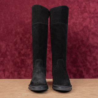 La Canadienne Women Karlie Black Suede Waterproof Winter Fashion knee Boots sz 6