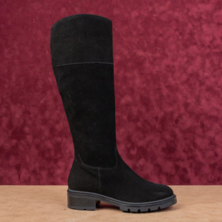 La Canadienne Women Karlie Black Suede Waterproof Winter Fashion knee Boots sz 6