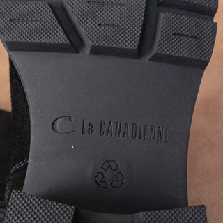 La Canadienne Women Karlie Black Suede Waterproof Winter Fashion knee Boots sz 6