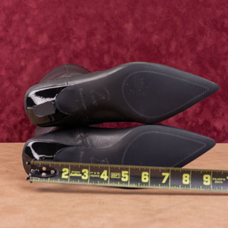 Franco Sarto Women Jennalyn Black Vegan Leather Kitten Heel Knee Boots sz 7