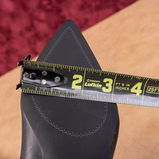 Franco Sarto Women Jennalyn Black Vegan Leather Kitten Heel Knee Boots sz 7