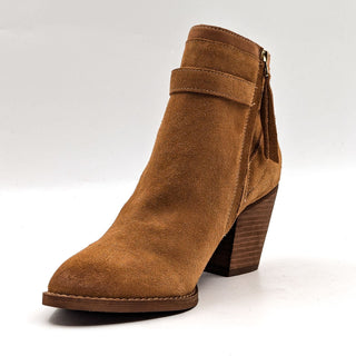 Sam Edelman Women Maurine Tan Suede Western Cutout Ankle Suede Boots sz 10