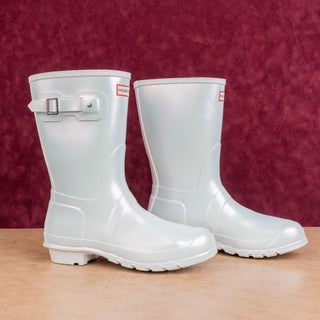 Hunter Wmn Short Nebula Gloss Rubber Wellies Festival Ankle Boots 11US EUR43