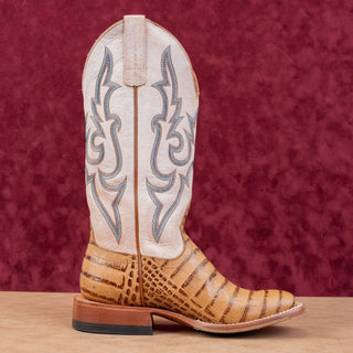 Macie Bean Women Slick Rikki Toasted Caiman Print Leather Cowboy Boos sz 6