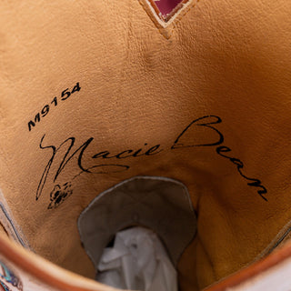 Macie Bean Women Slick Rikki Toasted Caiman Print Leather Cowboy Boos sz 6