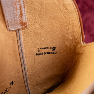 Macie Bean Women Slick Rikki Toasted Caiman Print Leather Cowboy Boos sz 6