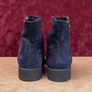 Mephisto Women Cassan Blue Suede Fashion Zip Ankle Boots size 8.5