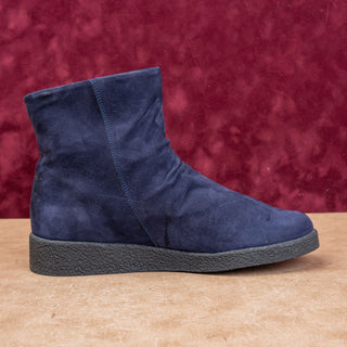 Mephisto Women Cassan Blue Suede Fashion Zip Ankle Boots size 8.5