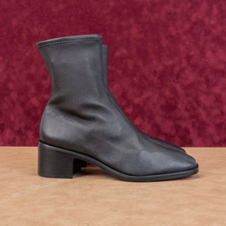 Loeffler Randall Wmn Roxy Heel Square Black Leather Ankle Fashion Boots sz 11.5