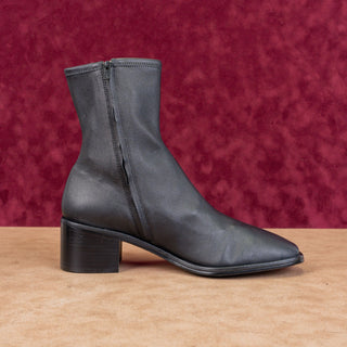 Loeffler Randall Wmn Roxy Heel Square Black Leather Ankle Fashion Boots sz 11.5