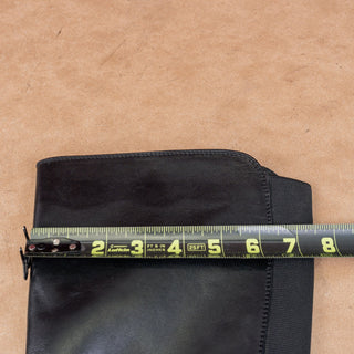 Clarks Women Place Wide Calf Black Leather Riding Equestrian Knee Boots sz 8.5