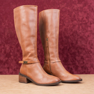 Linea Paolo Women Kamile Brown Leather Buckle Knee Riding Fashion Boots sz 9.5