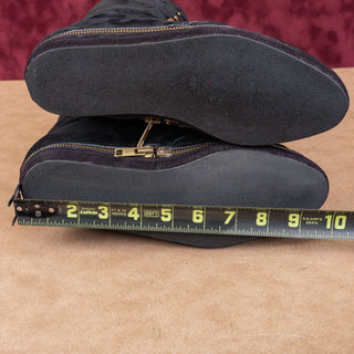 Stephane Kelian Paris Women Convert Boot loafer Black Suede Boots sz 7US UK 5