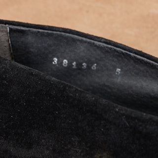 Stephane Kelian Paris Women Convert Boot loafer Black Suede Boots sz 7US UK 5