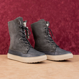 Cougar Women Donato Grey Stone Lace-up Fleece Lined Snow Boots sz 11