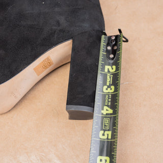 Paris Texas Women Modern Western Black Suede Stacked Heel Boots 10.5US EUR 41