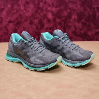 Asics Women Gel Nimbus 19 LIte Teal Grey Running Sneakers Shoes sz 7