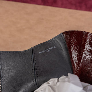 AllSaints Wmn Cohen Western Cowboy Burgundy Patent Leather Boots 8US EUR 38