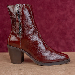 AllSaints Wmn Cohen Western Cowboy Burgundy Patent Leather Boots 8US EUR 38
