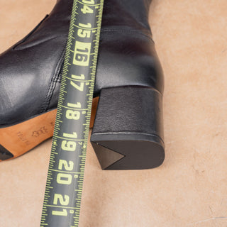 Via Spiga Women Vintage Y2K Retro Zip Fashion Square Toe Knee Boots 10US EUR40
