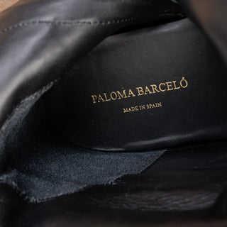 Paloma Barcelo Wmn Platform Festival Fashion Black Suede Zip Boots 7-7.5US EUR38