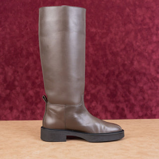 Zara Women Brown Leather Riding Fashion Equestrian Boots sz 7-7.5US EUR38