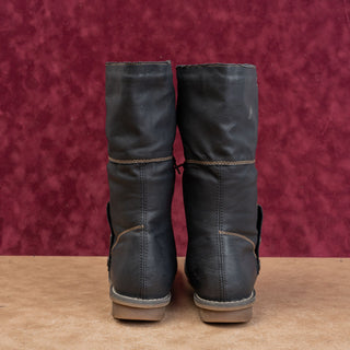 Remonte Wmn Shanice Black Vegan Leather Tex Folded Buckle Boots 8.5-9US EUR40