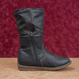 Remonte Wmn Shanice Black Vegan Leather Tex Folded Buckle Boots 8.5-9US EUR40