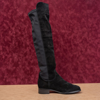 La Canadienne Women Cat Black Suede OTK Stretch Fashion Fall Boots sz 8.5