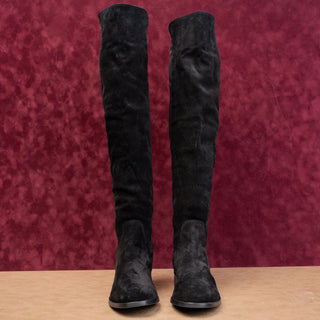 La Canadienne Women Cat Black Suede OTK Stretch Fashion Fall Boots sz 8.5